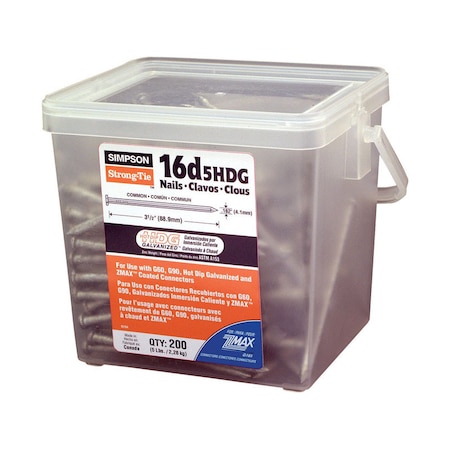 Simpson Strong-Tie Simpson Strong-Tie 16D 3-1/2 in. Wood Joiner Hot-Dipped Galvanized Steel Nail Round Head 5 lb 16D5HDG-R